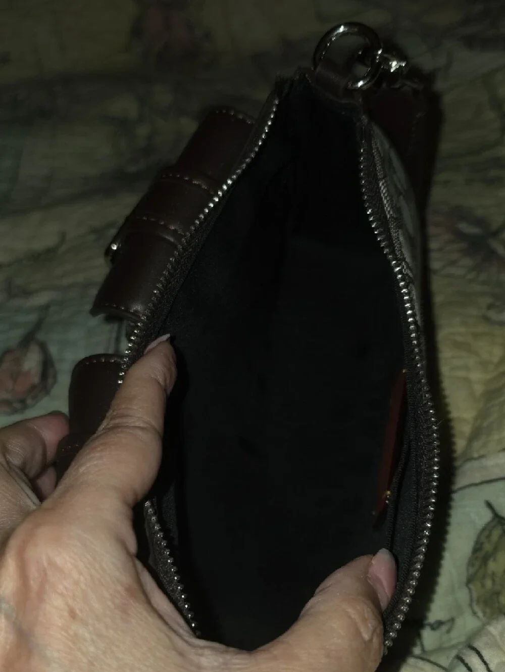 Coach Brown Signature Canvas Shoulder Bag with Buckle Pockets - Picture 4 of 8